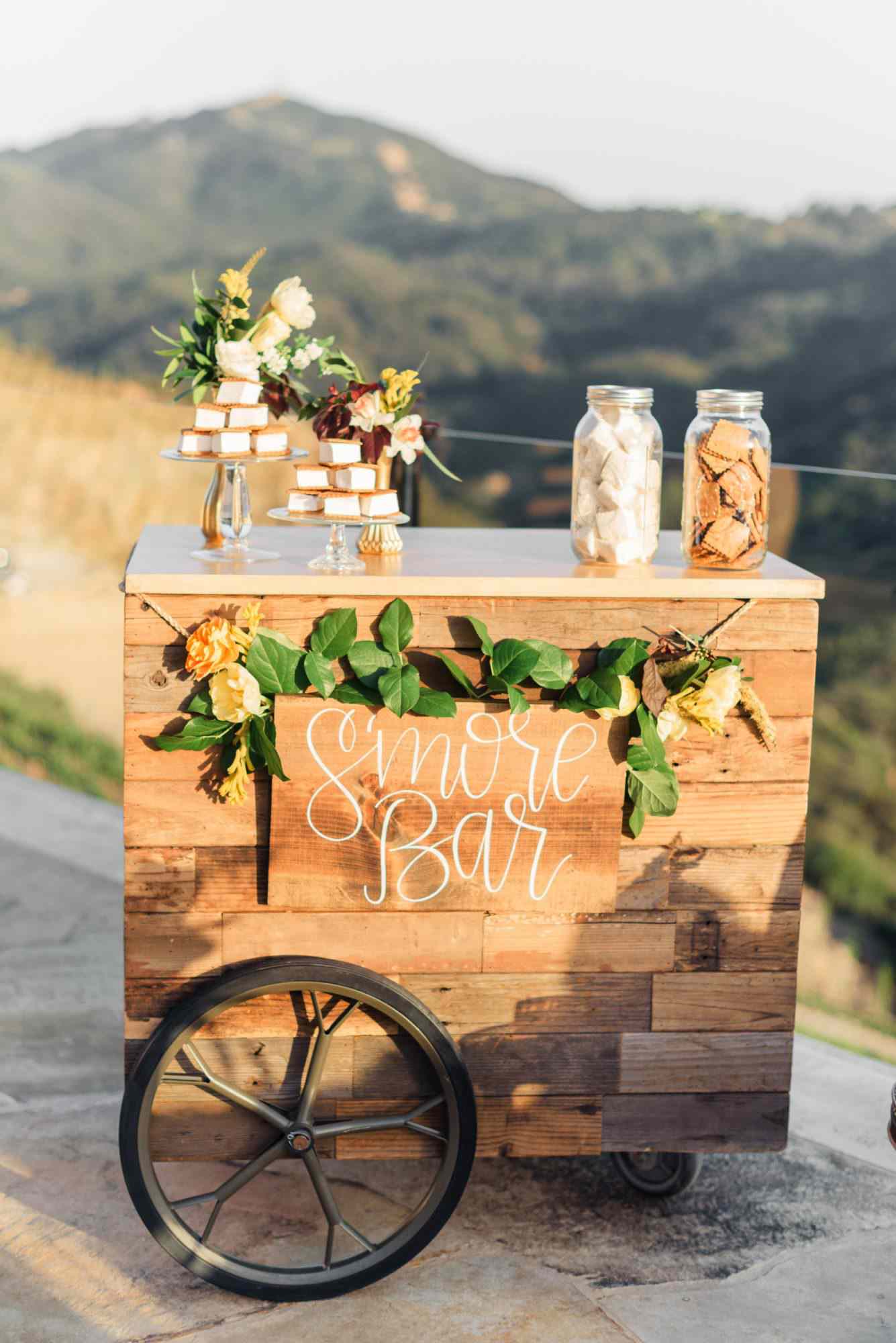 s'mores bar cart