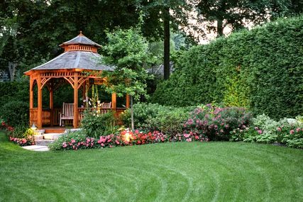 Tiered Gazebo with Lattice Details