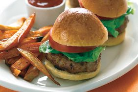 turkey burgers and sweet potato fries