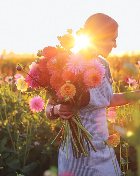 American Made honoree with flowers