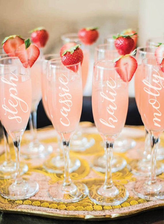 be my bridesmaid customized champagne flutes