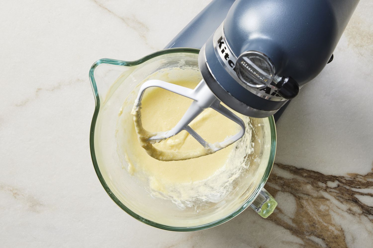 Wet mixture in stand mixer