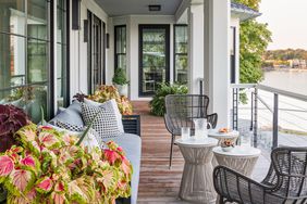 porch with gray ceiling 
