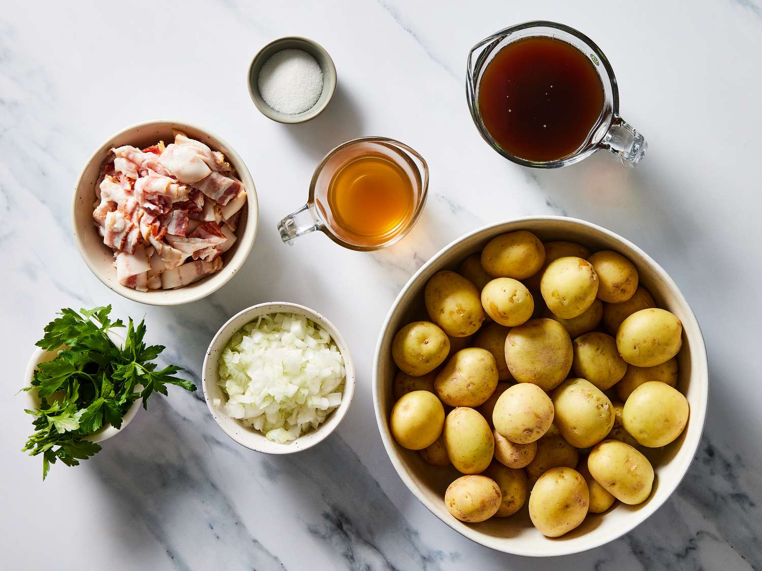 German Potato Salad ingredients