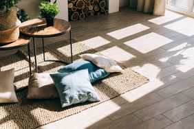 jute style rug in livin groom