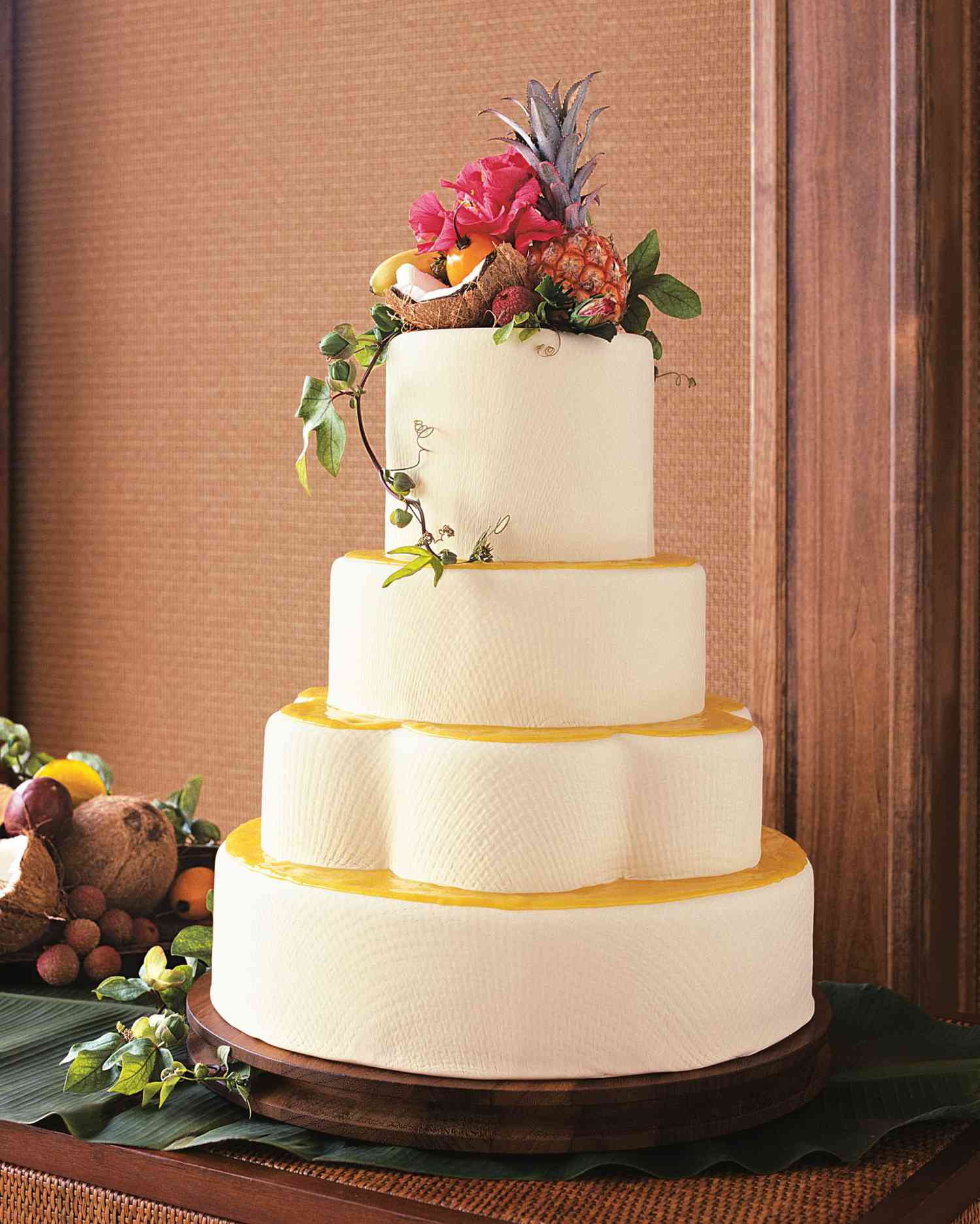 Wedding Cake with Berries, Grapes, Figs, and Pears