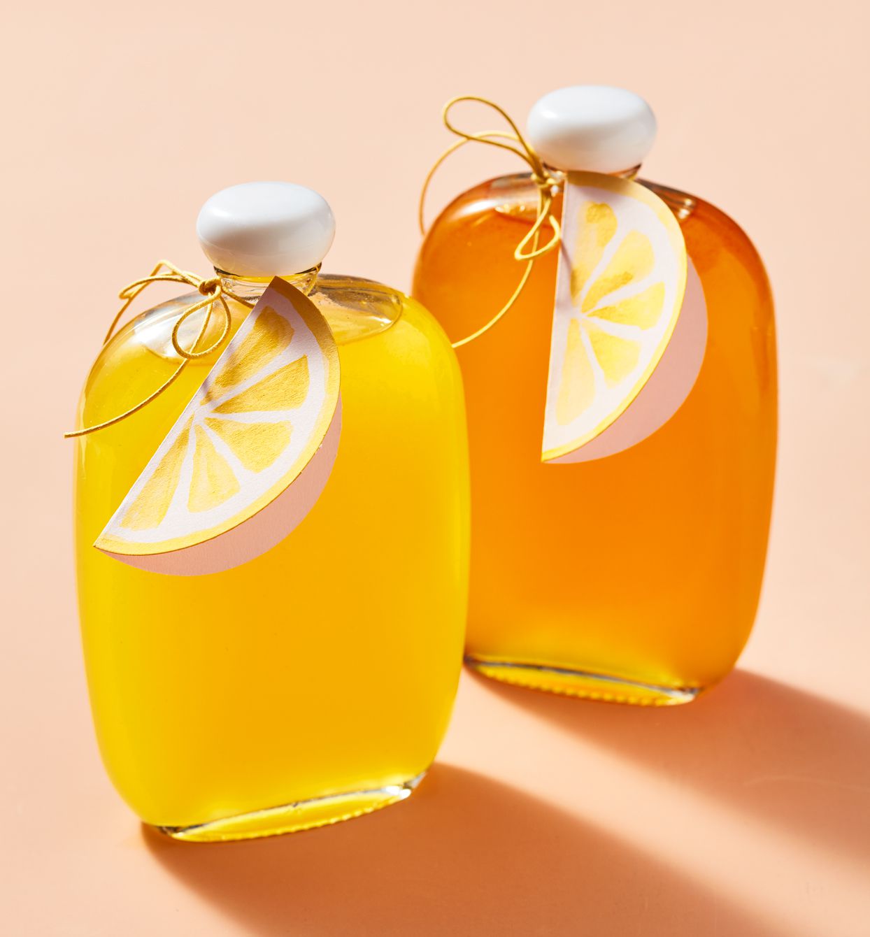 homemade lemon and orange drinks