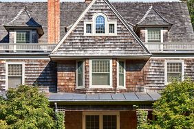 exterior of marthas 19th-century shingled cottage hamptons home