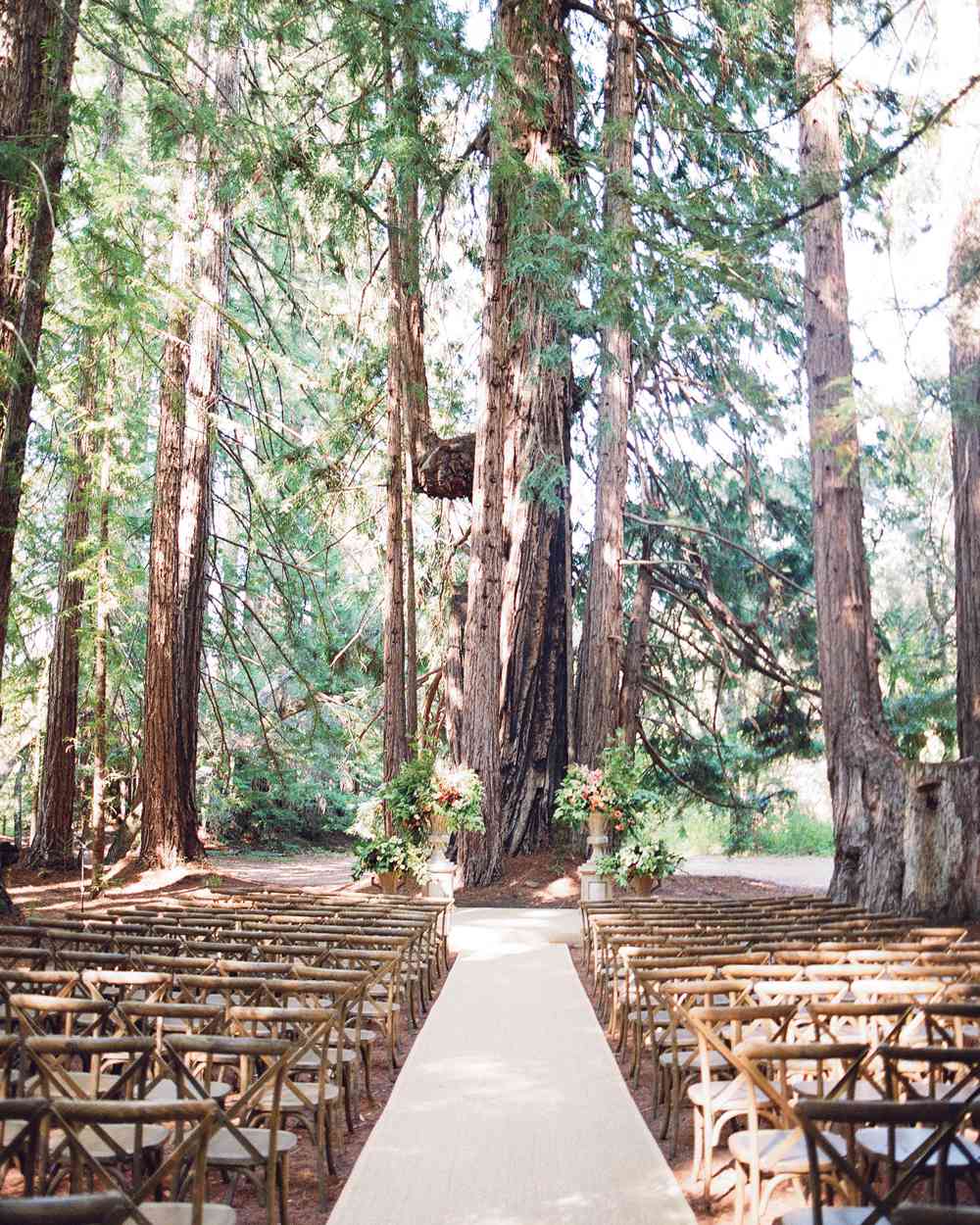 large end of aisle floral arrangements