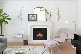 arched fireplace trim