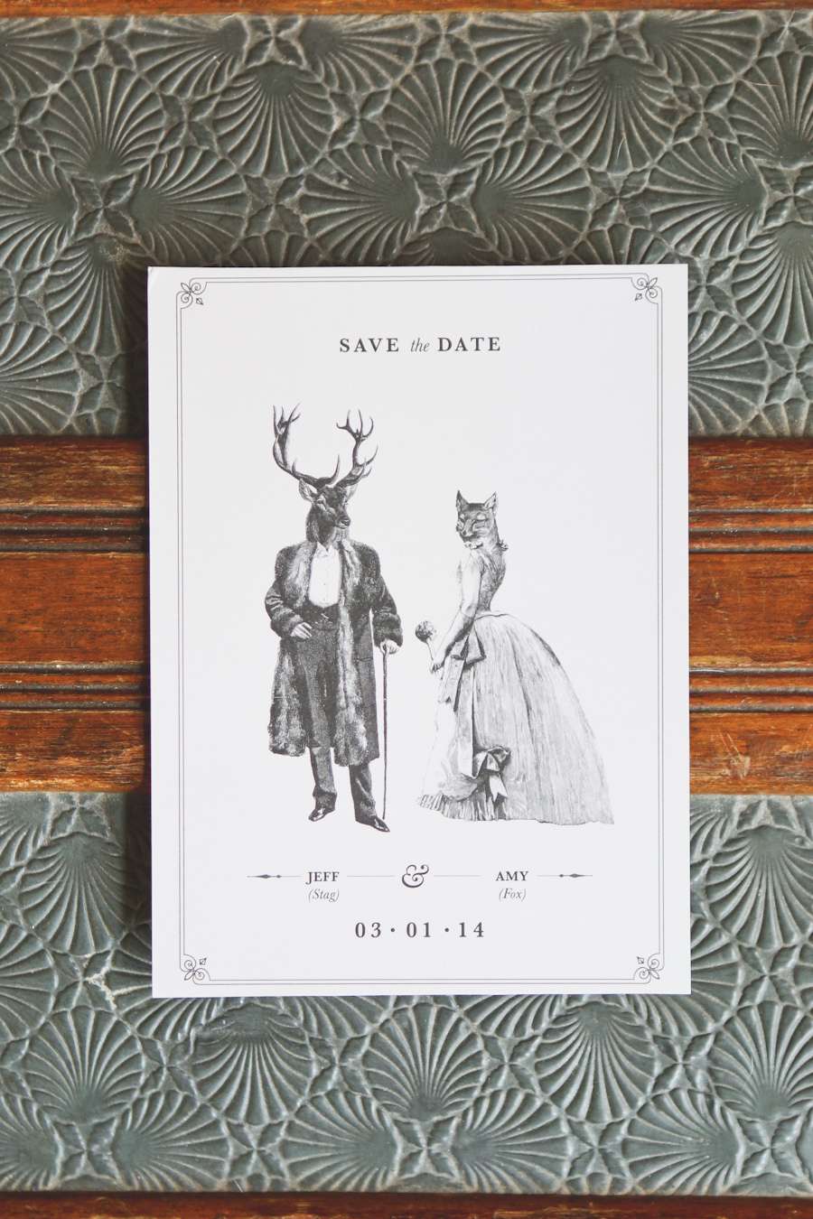 quirky animal save-the-date