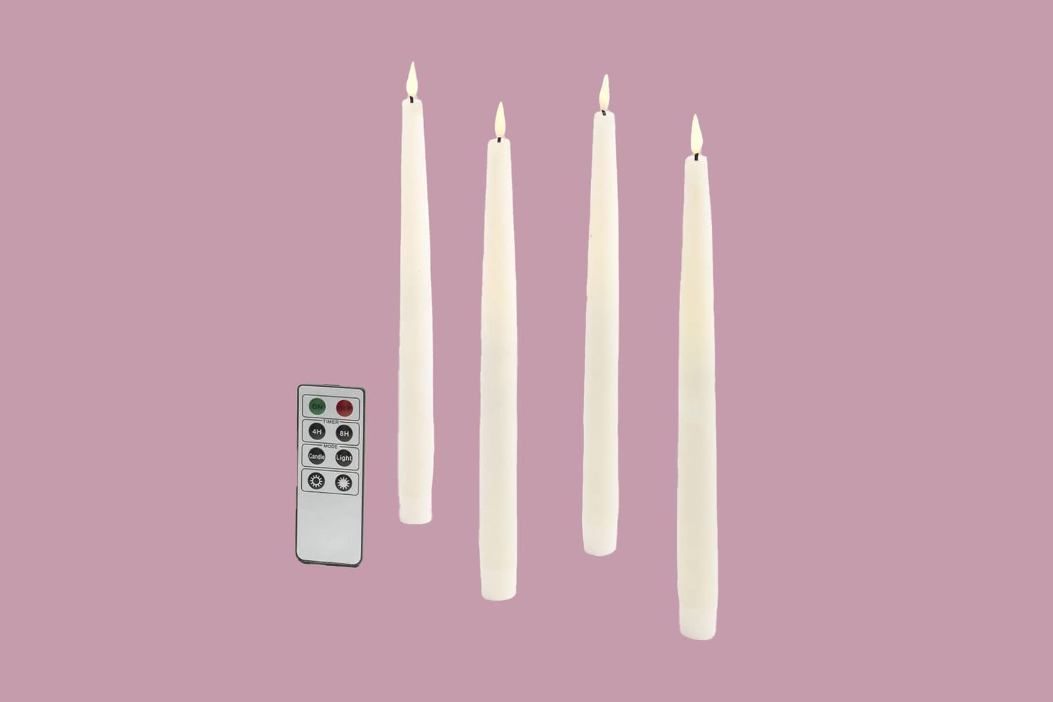 LampLust Flickering Flameless Taper Candles with Remote