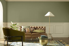 green paint living room