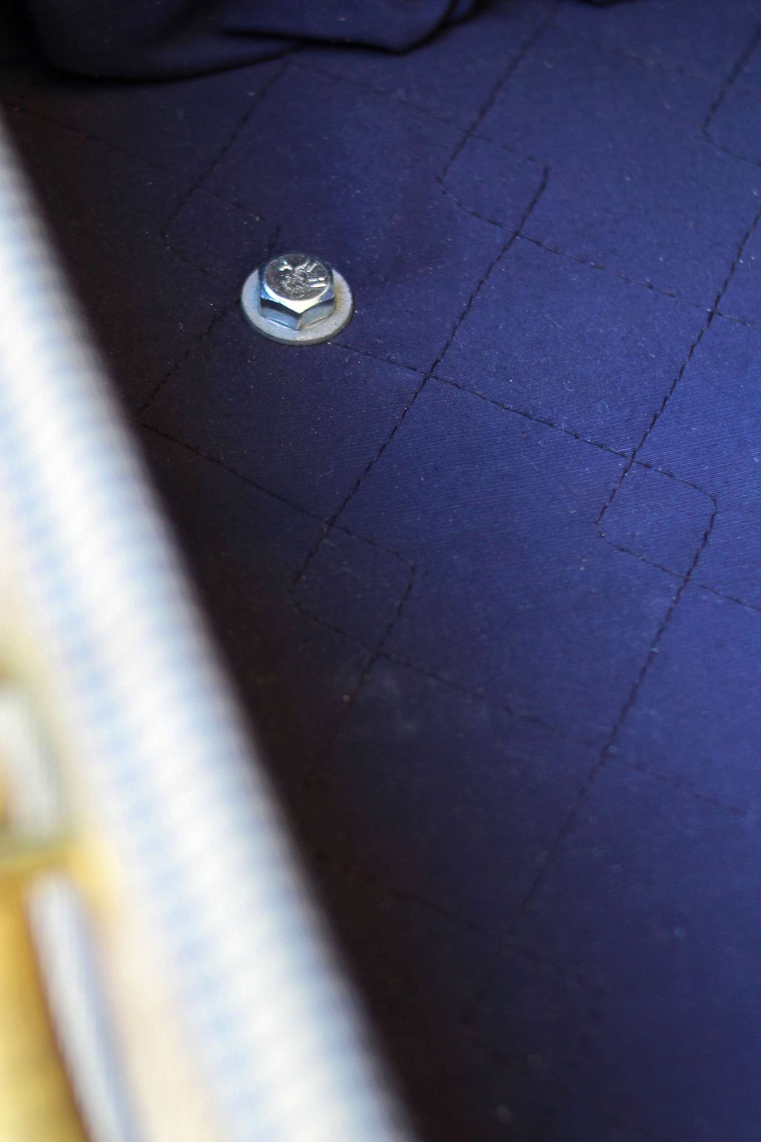 Suitcase with screw in it