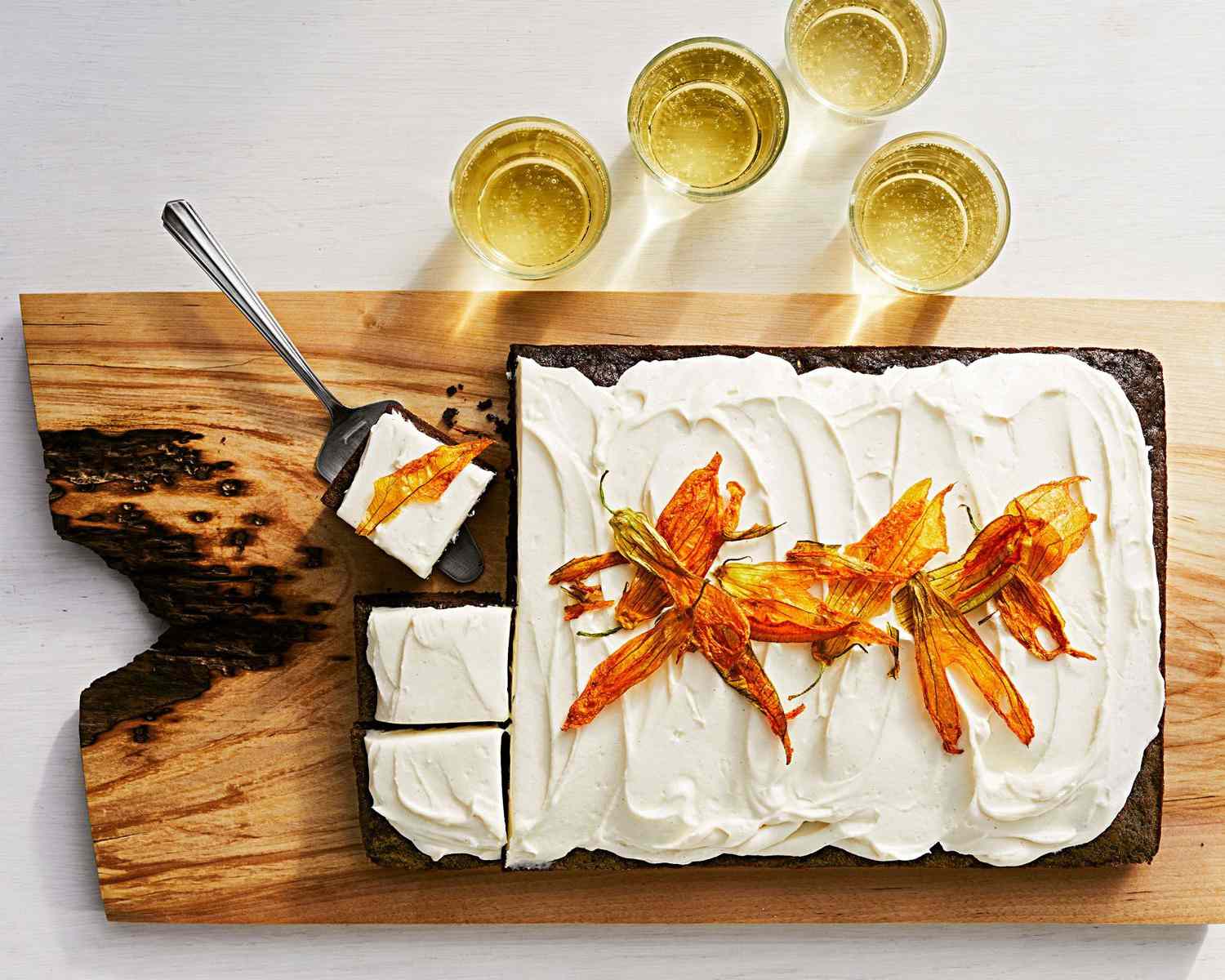 chocolate zucchini sheet cake with cream cheese frosting