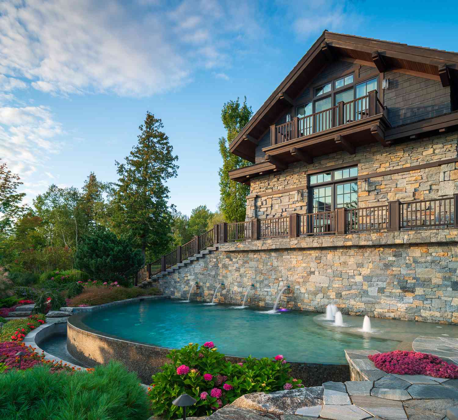 pool against house with baja edge