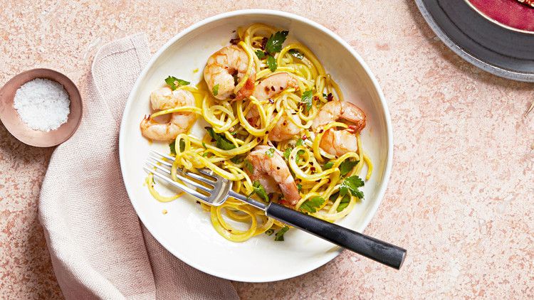 yellow squash shrimp scampi 