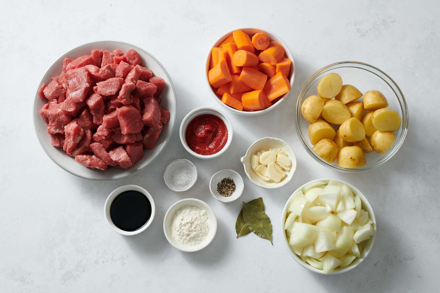 Ingredients for beef stew