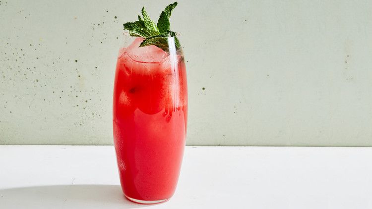 watermelon-lime-mint cooler cocktail