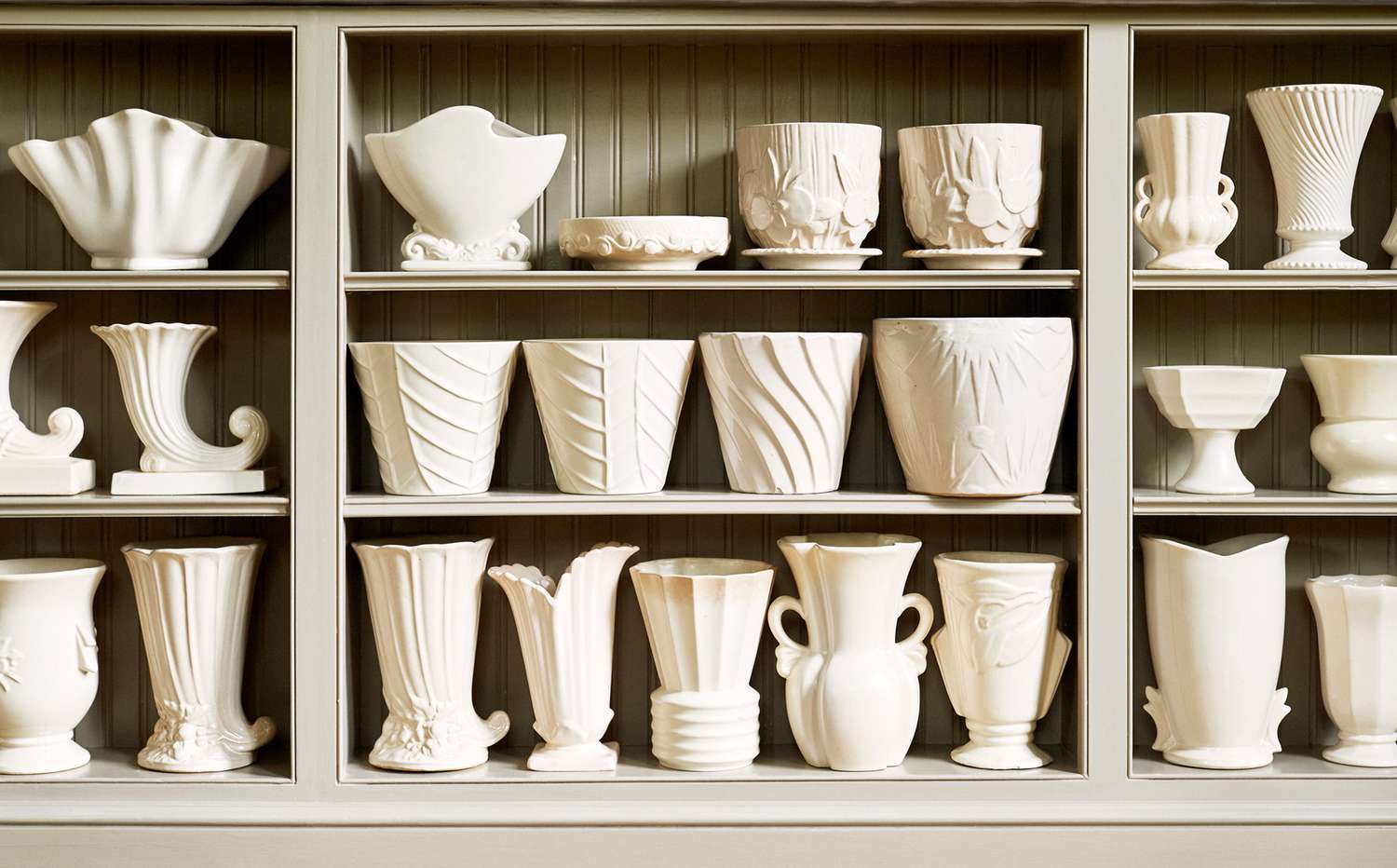 white McCoy pottery