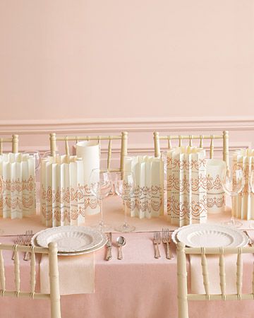 Copper Candle Centerpieces