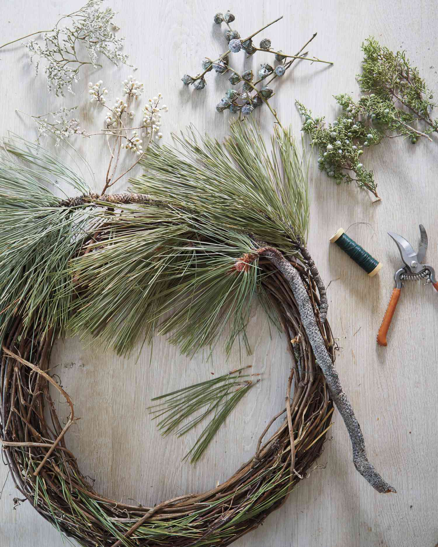 making a wreath