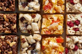 full grid of crispy rice cereal treats