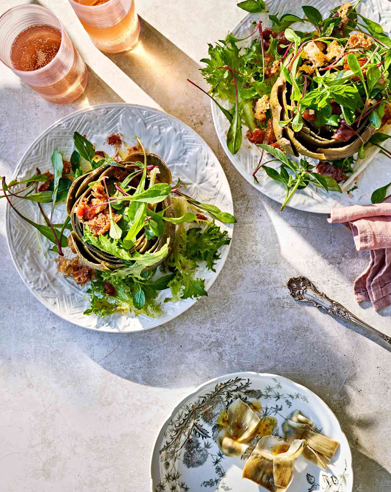 Artichoke Salad with Warm Tomato Vinaigrette