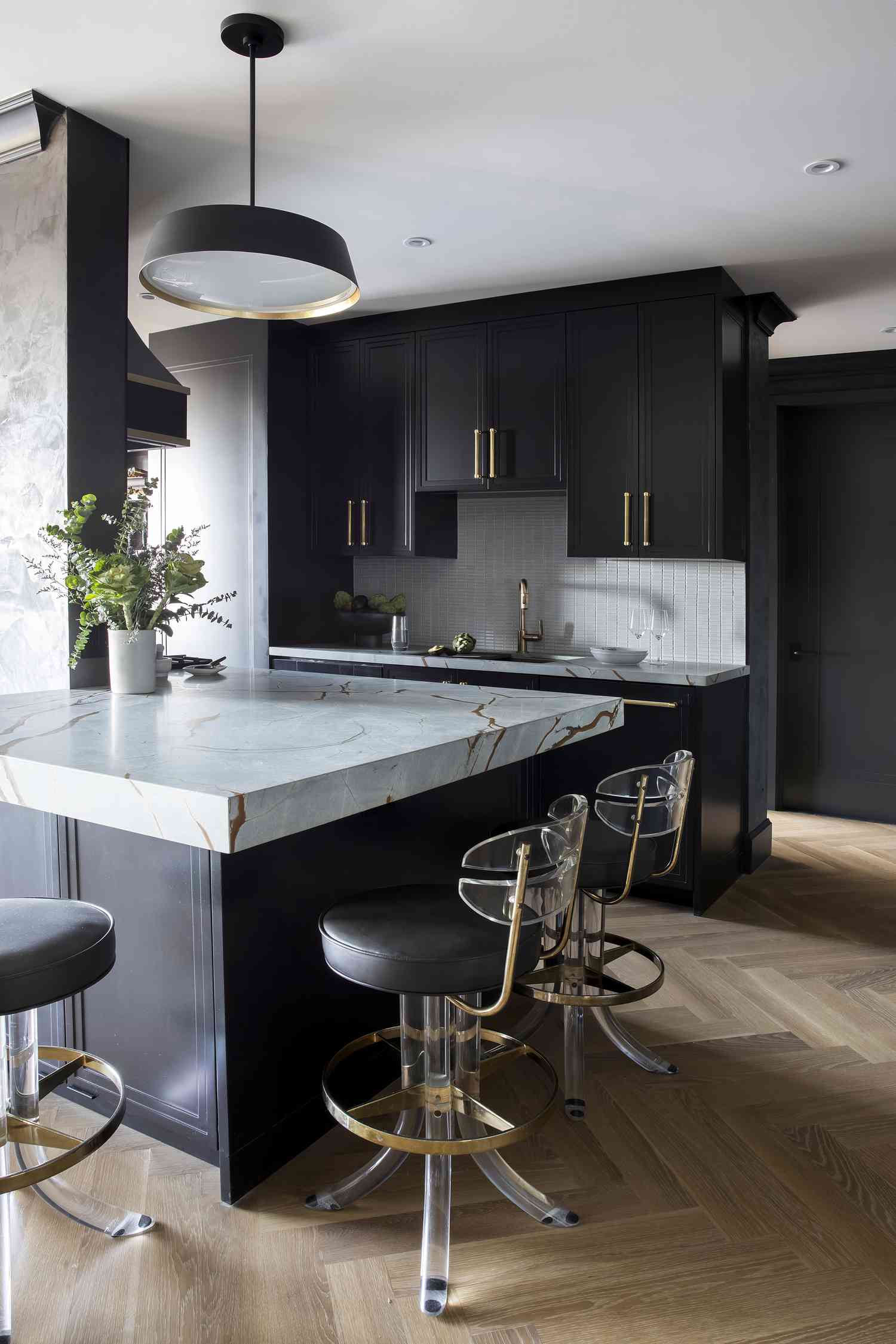 Sleek Black Kitchen