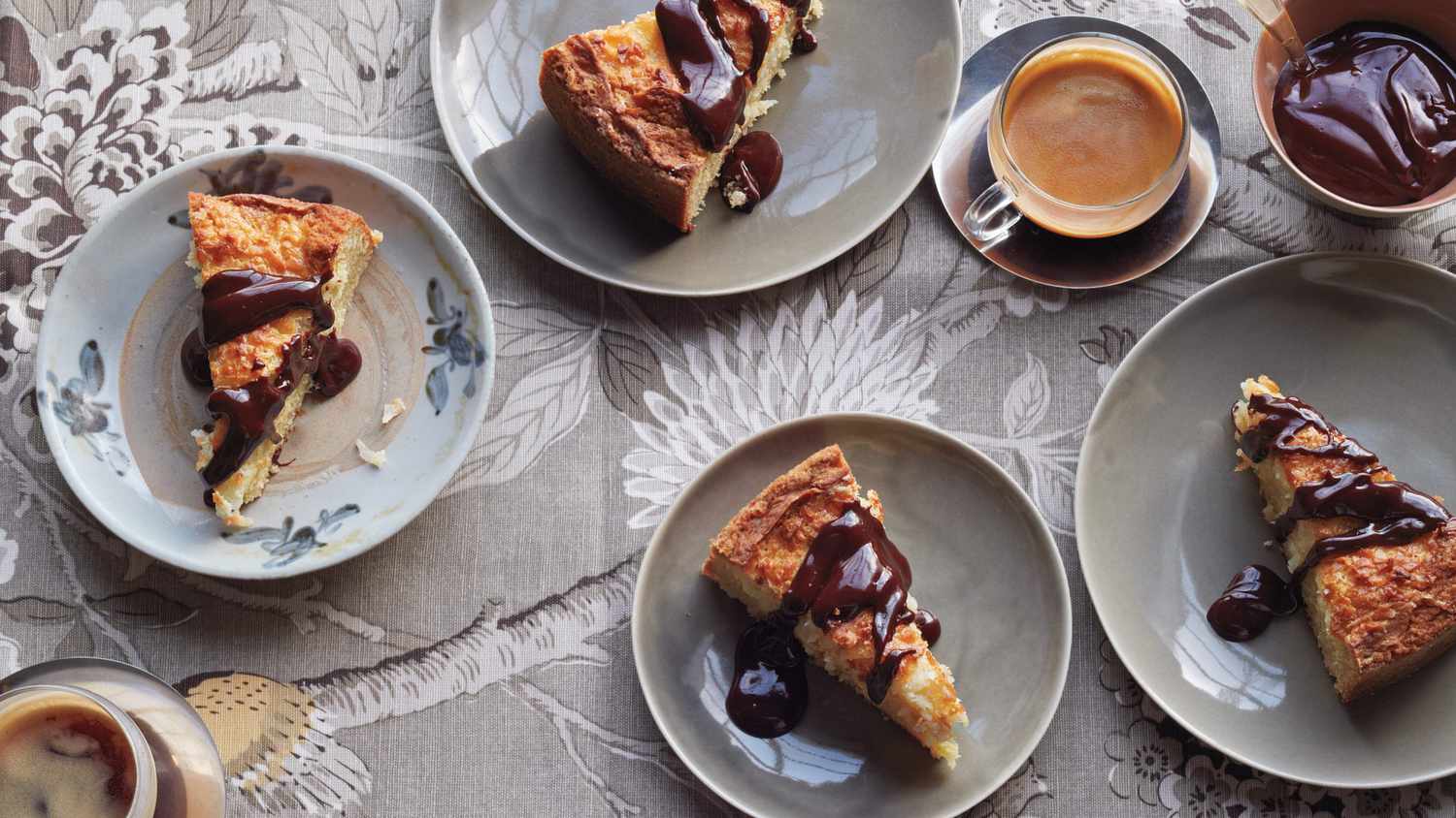 plated slices of Coconut Crunch Cake