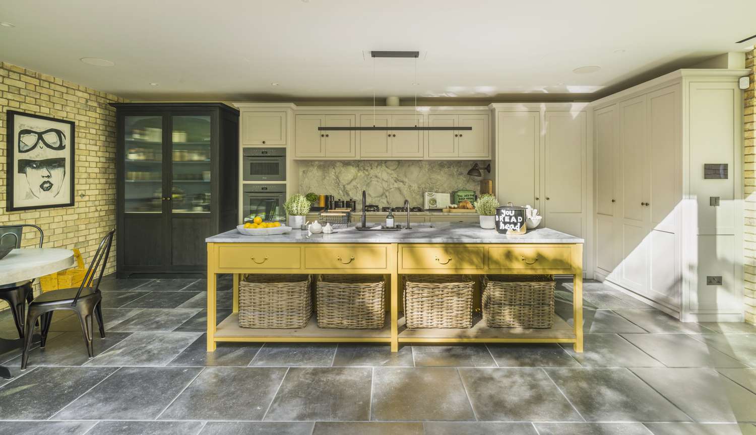yellow-kitchen-island