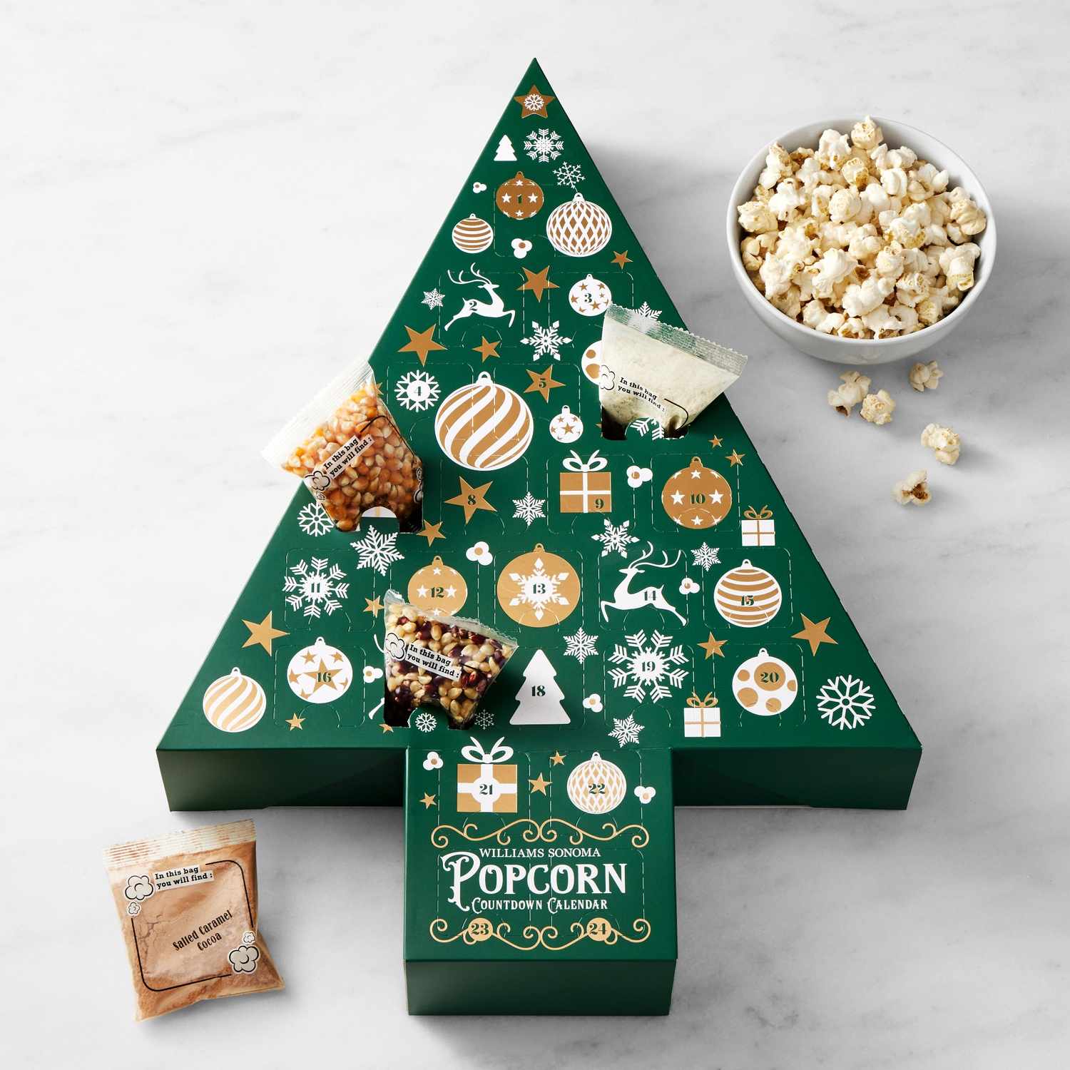Popcorn advent calendar from Williams Sonoma
