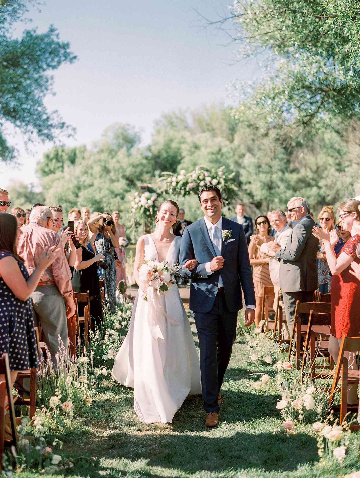 caitlin amit wedding couple recessional