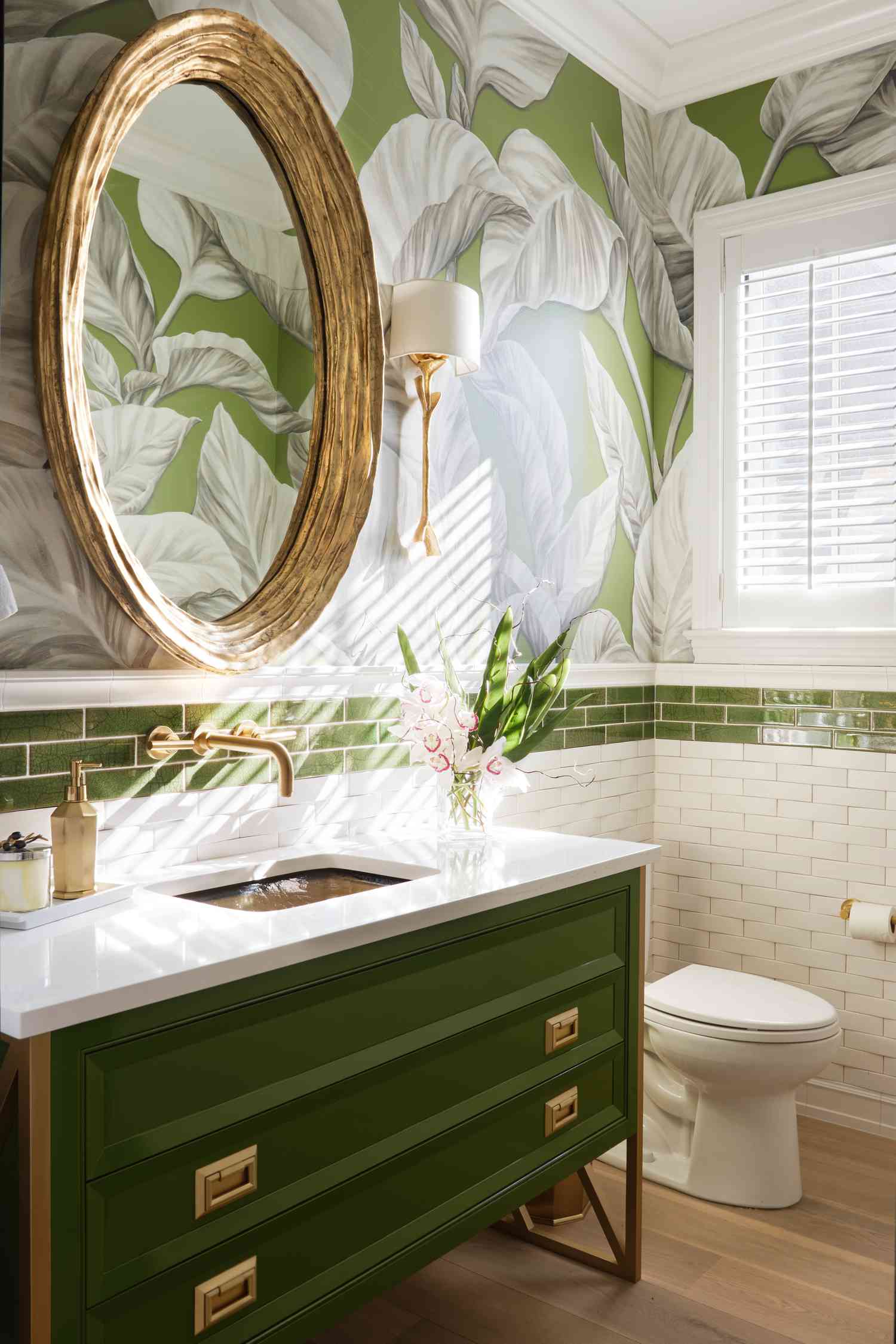 Green small bathroom