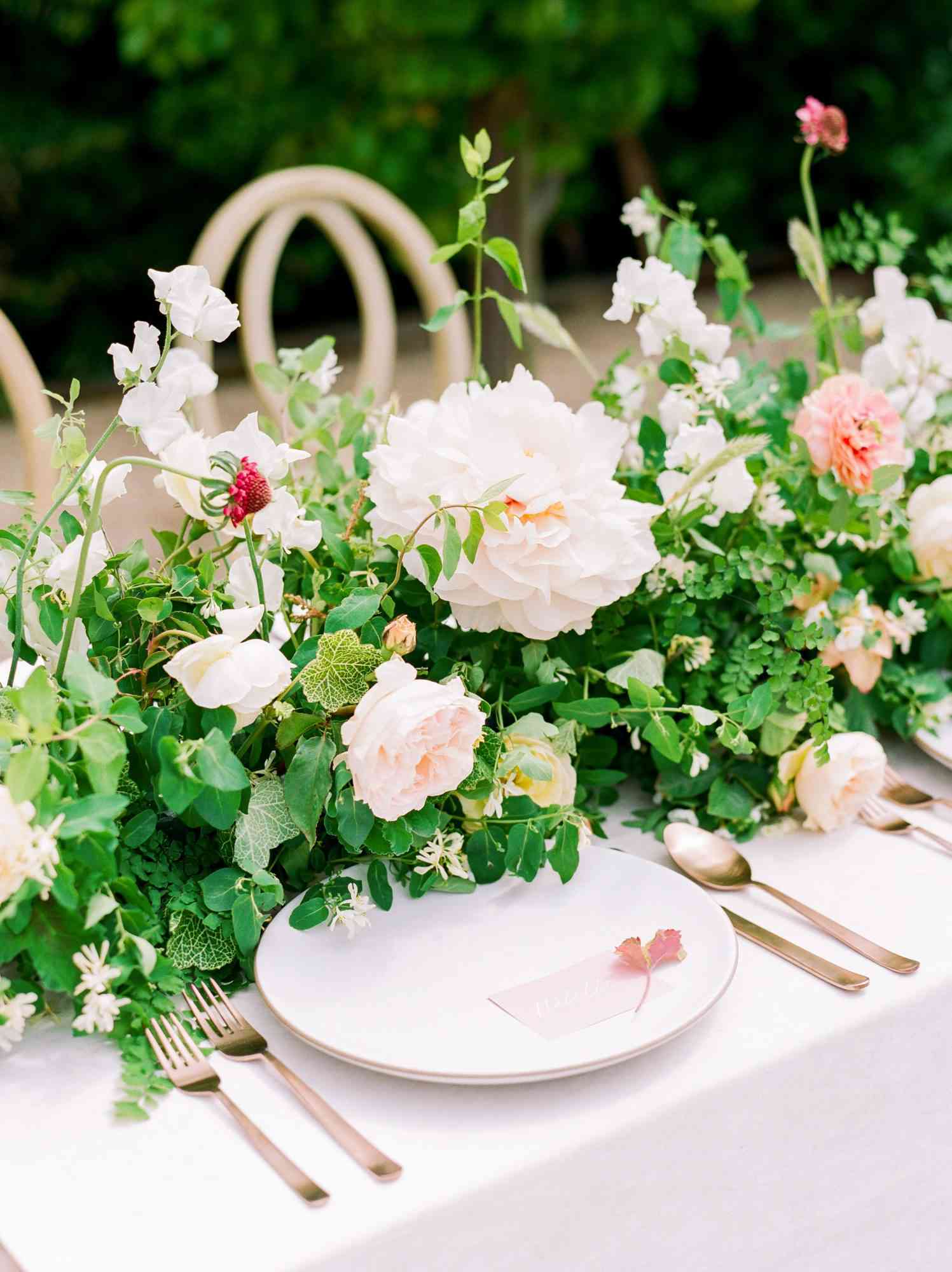 summer wedding centerpieces floral garden party