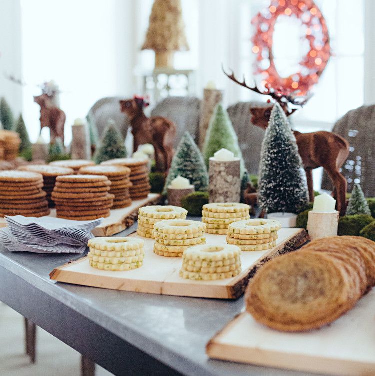 christmas party cookies counter