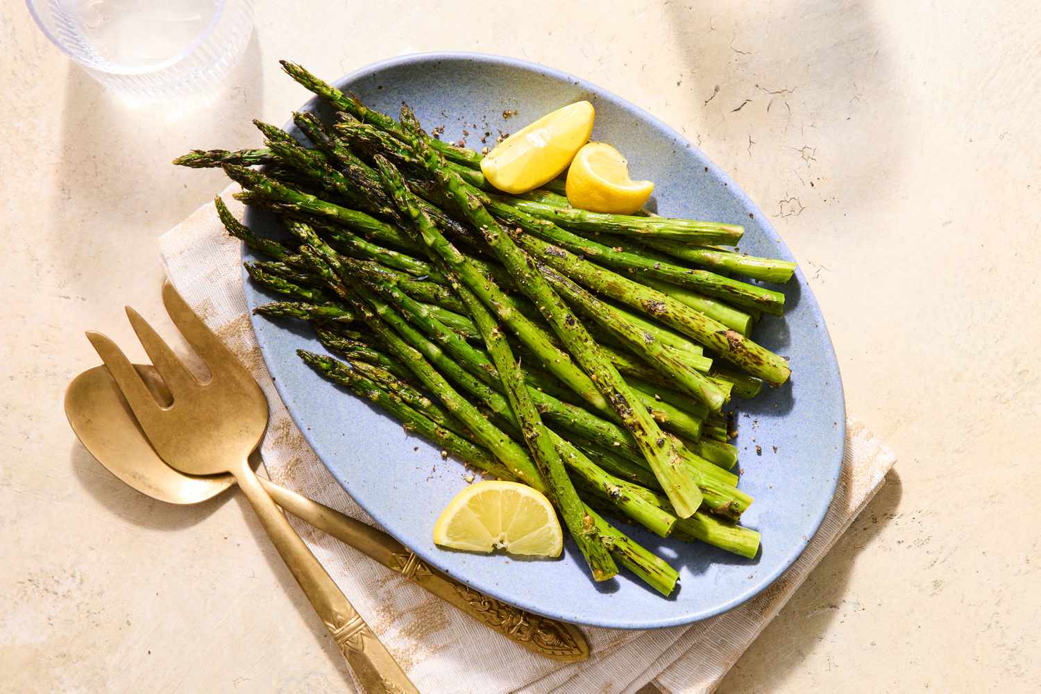 Broiled asparagus