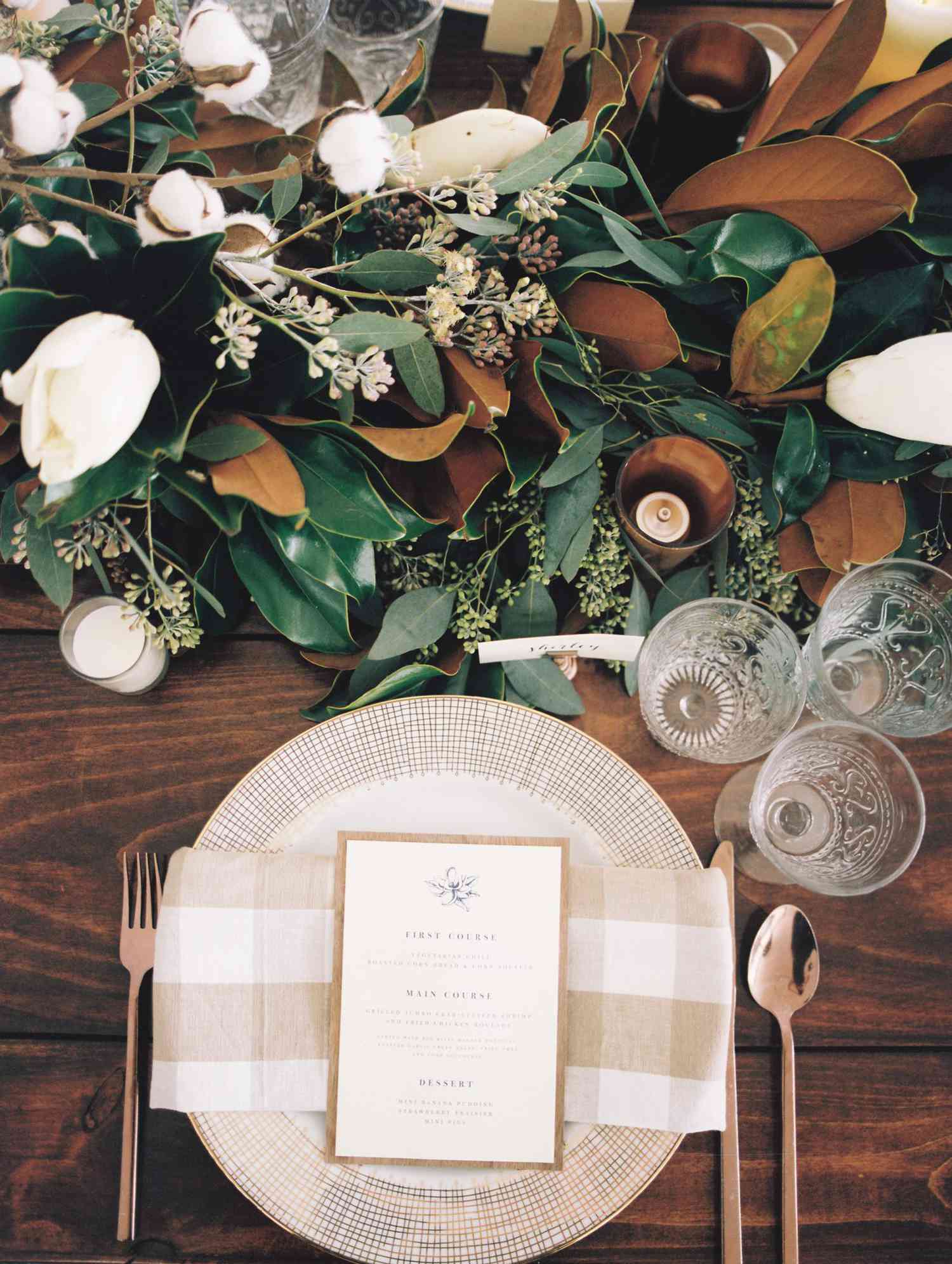 kendall nick wedding place setting