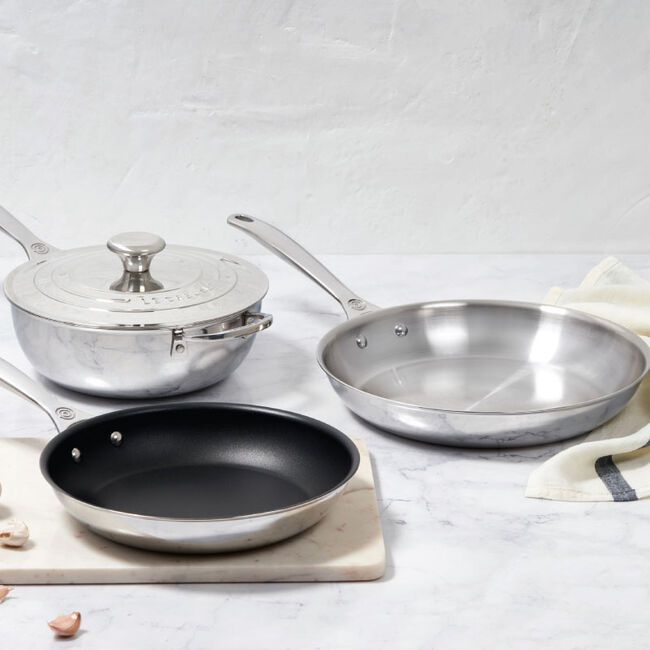 Signature stainless steel 4-piece cookware set from Le Creuset. 