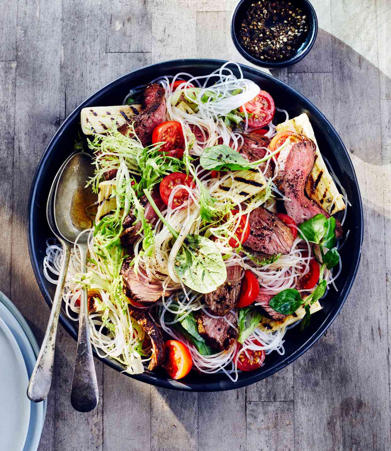 Grilled Skirt Steak and Hearts of Palm Salad