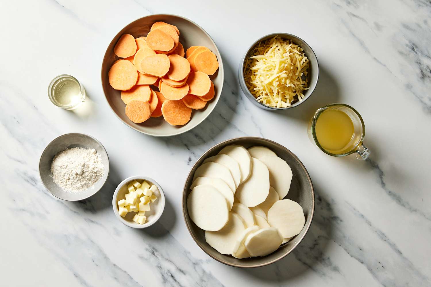 Turnip and Sweet Potato Gratin