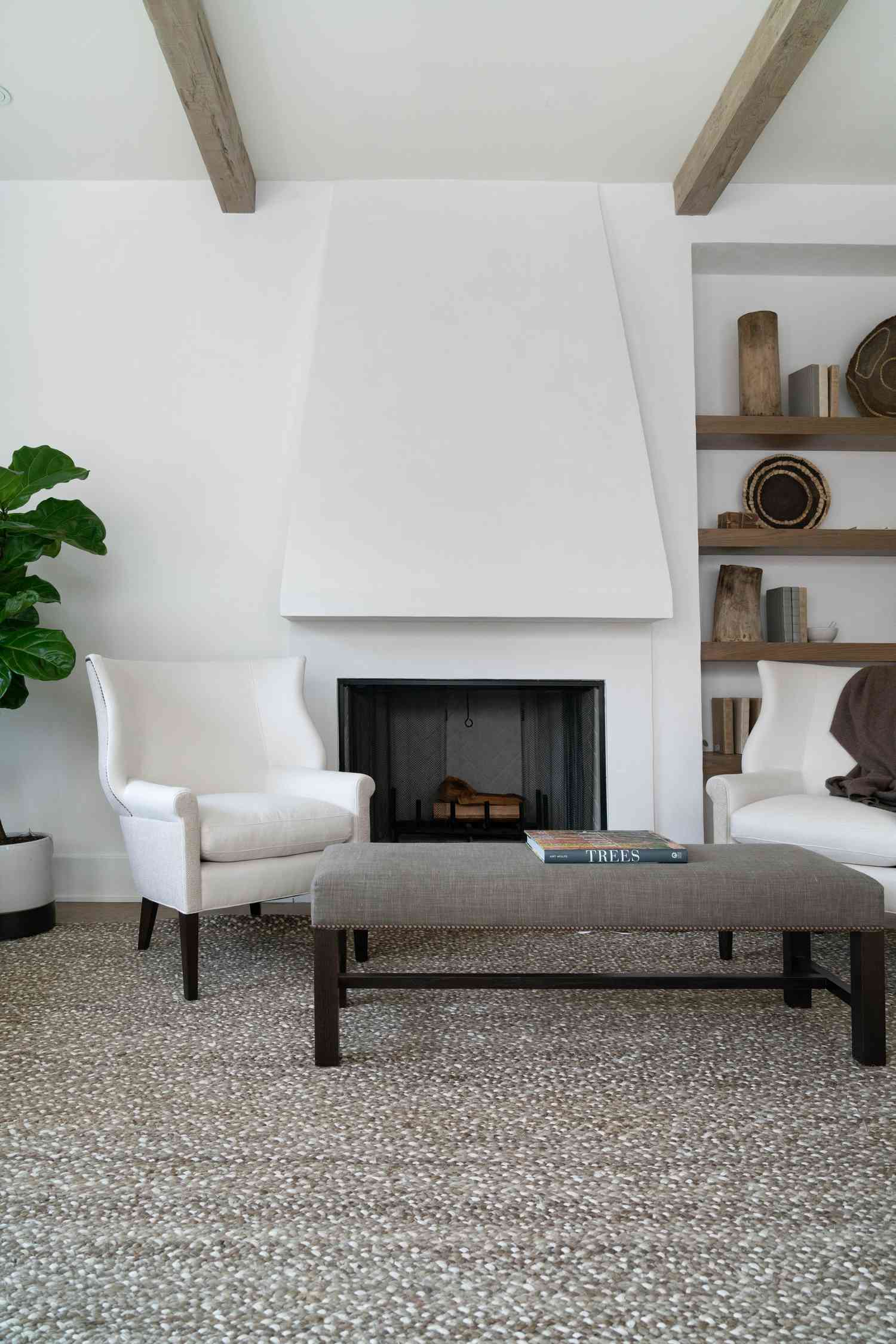 Smooth Crisp White Fireplace