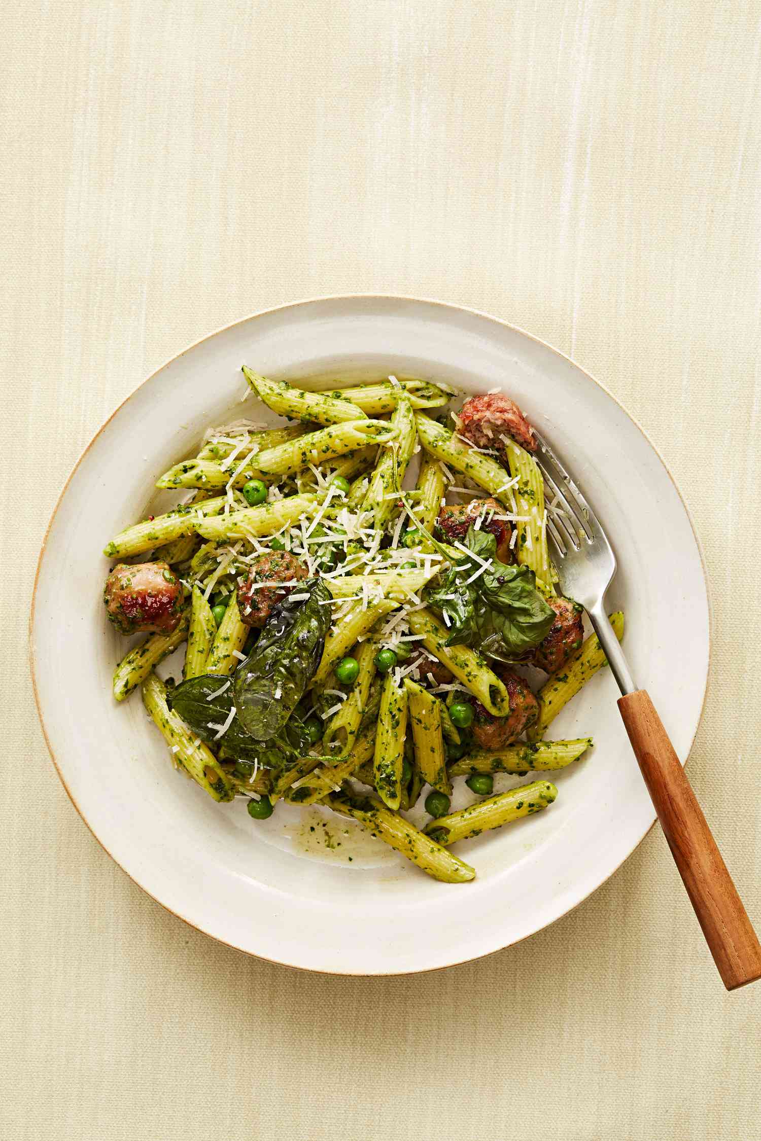 green pasta turkey meatballs