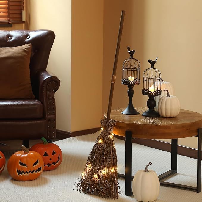 Witch broom with lights