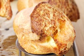 close up of a cheese popover
