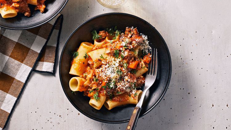 Turkey-and-Mushroom Bolognese recipe