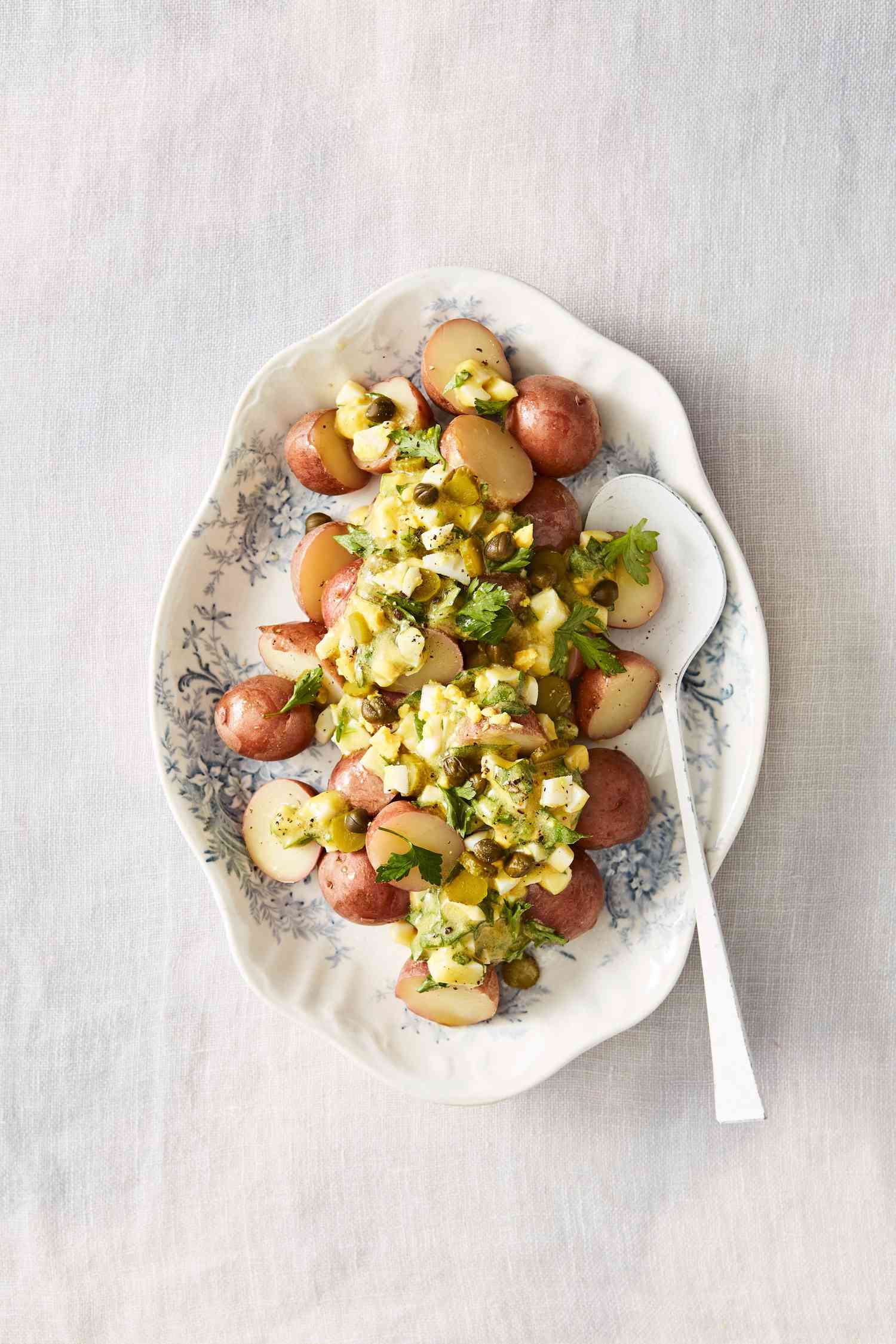gribiche and steamed potatoes
