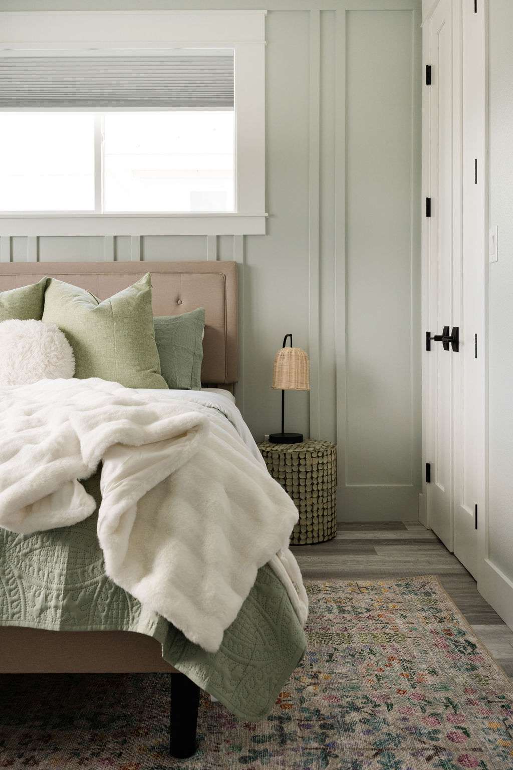 pale sage green bedroom