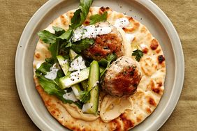 greek turkey burgers recipe plate