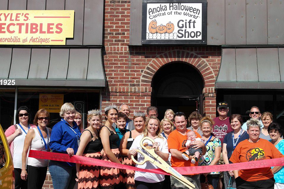 Group at Anoka Halloween Capital of the World gift shop